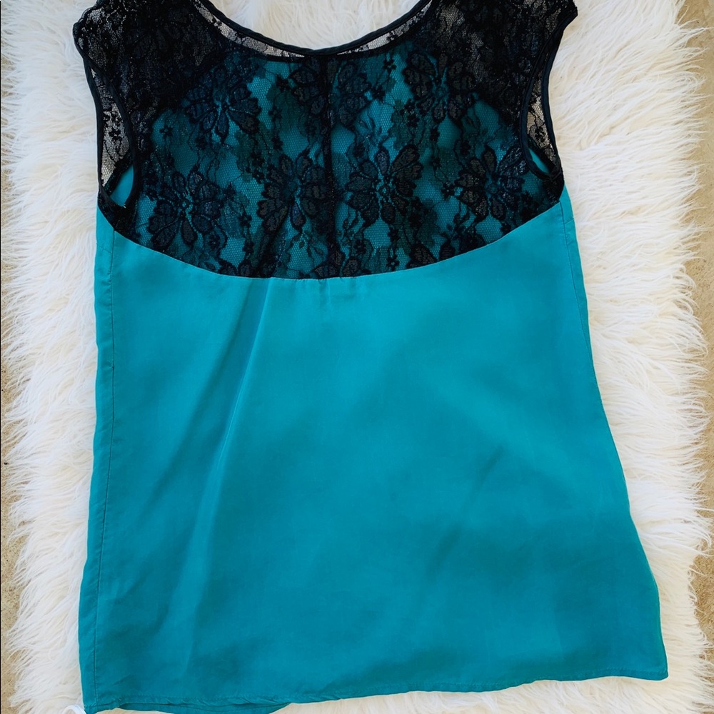 Lace back blouse